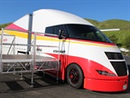 The Starship is a highly aerodynamic demonstration truck developed by Shell and Airflow&nbsp; to test how existing technologies and innovative design can improve trucking efficiency. Photos: Jim Beach